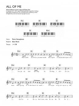 page one of All Of Me (Keyboard (Abridged))