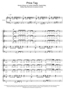 page one of Price Tag (Piano, Vocal & Guitar Chords)