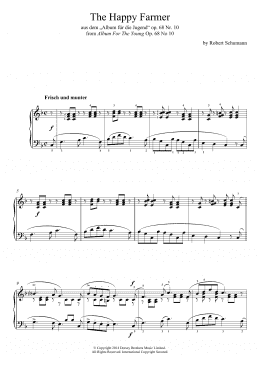 page one of The Happy Farmer (Piano Solo)