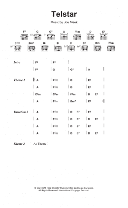 page one of Telstar (Guitar Chords/Lyrics)