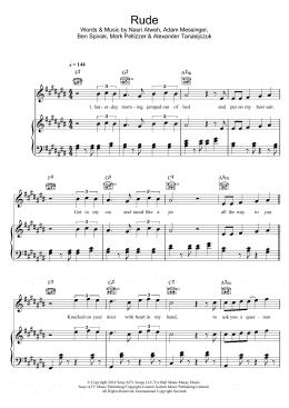 page one of Rude (Piano, Vocal & Guitar Chords)