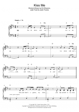 page one of Kiss Me (Easy Piano)