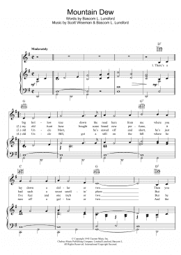 page one of Mountain Dew (Piano, Vocal & Guitar Chords)