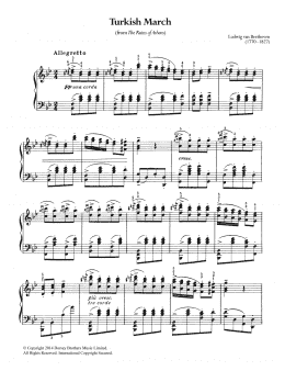 page one of Turkish March (Piano Solo)