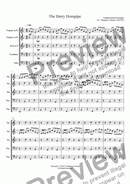 page one of The Derry Hornpipe