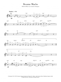 page one of Besame Mucho (Kiss Me Much) (Violin Solo)