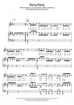 page one of Bang Bang (Piano, Vocal & Guitar Chords)