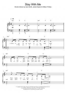 page one of Stay With Me (Easy Piano)