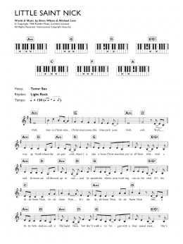 page one of Little Saint Nick (Piano Chords/Lyrics)