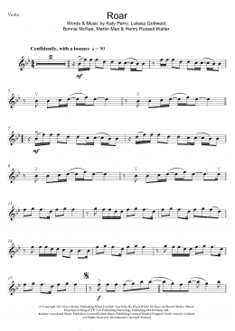 page one of Roar (Violin Solo)