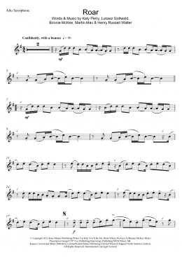 page one of Roar (Alto Sax Solo)