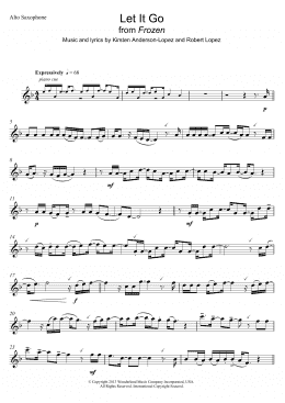 page one of Let It Go (from Frozen) (Alto Sax Solo)