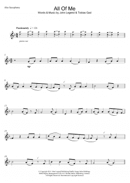 page one of All Of Me (Alto Sax Solo)