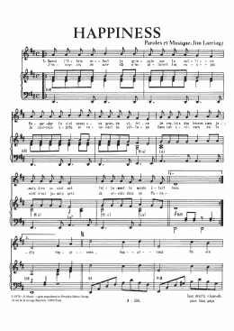 page one of Happiness (Piano & Vocal)