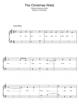 page one of The Christmas Waltz (Easy Piano)