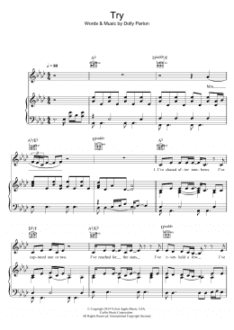 page one of Try (Piano, Vocal & Guitar Chords)