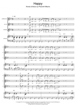 page one of Happy (Piano, Vocal & Guitar Chords)