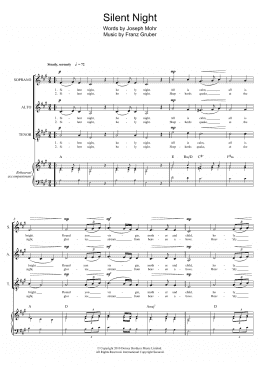 page one of Silent Night (Piano, Vocal & Guitar Chords)