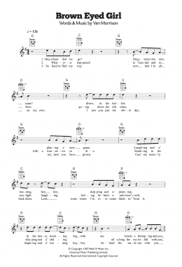 page one of Brown Eyed Girl (Ukulele)