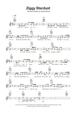 page one of Ziggy Stardust (Ukulele)