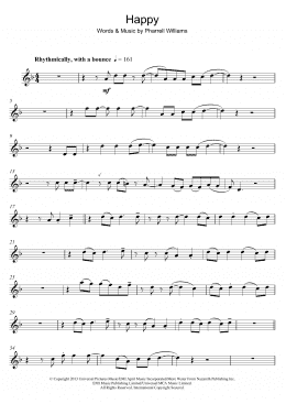 page one of Happy (Alto Sax Solo)