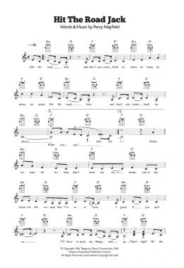 page one of Hit The Road Jack (Ukulele)