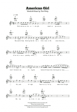 page one of American Girl (Ukulele)