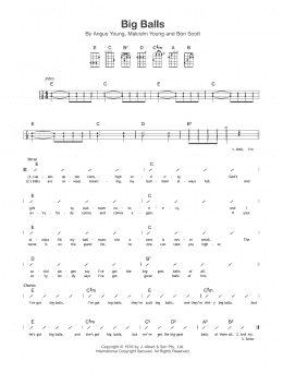 page one of Big Balls (Ukulele Chords/Lyrics)