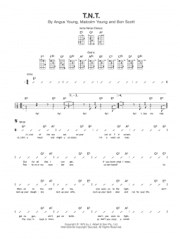 page one of T.N.T. (Ukulele Chords/Lyrics)