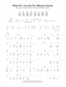 page one of What Do You Do For Money, Honey? (Ukulele Chords/Lyrics)