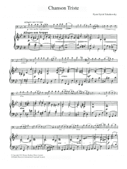 page one of Chanson Triste (Cello Solo)