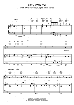 page one of Stay With Me (Piano, Vocal & Guitar Chords)