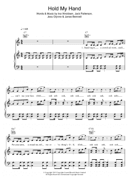 page one of Hold My Hand (Piano, Vocal & Guitar Chords)