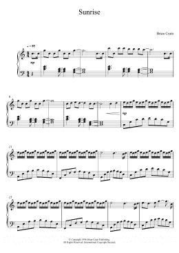 page one of Sunrise (Piano Solo)