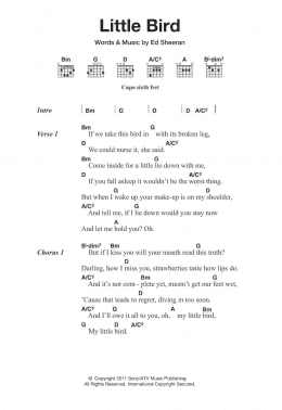 page one of Little Bird (Guitar Chords/Lyrics)