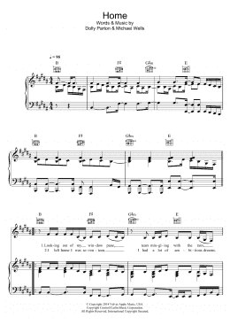 page one of Home (Piano, Vocal & Guitar Chords)