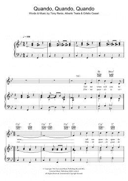 page one of Quando, Quando, Quando (Piano, Vocal & Guitar Chords)