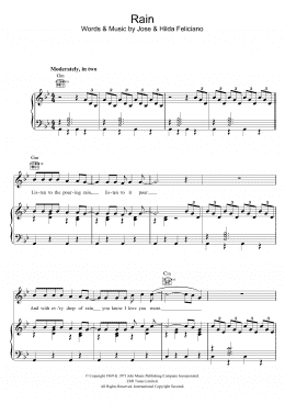 page one of Rain (Piano, Vocal & Guitar Chords)