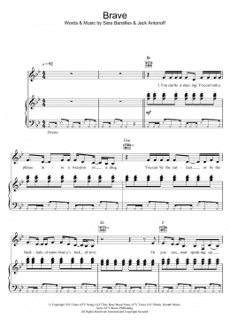 page one of Brave (Piano, Vocal & Guitar Chords)