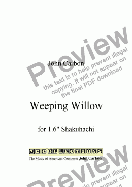 page one of Weeping Willow