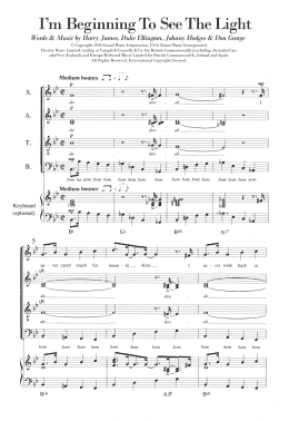 page one of I'm Beginning To See The Light (Choir)