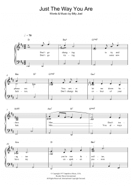 page one of Just The Way You Are (Piano & Vocal)