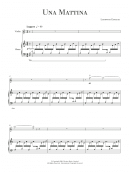 page one of Una Mattina (Violin Solo)