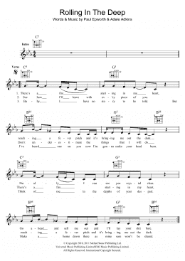 page one of Rolling In The Deep (Lead Sheet / Fake Book)