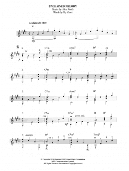 page one of Unchained Melody (Easy Guitar)