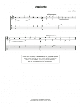 page one of Andante (Easy Guitar)