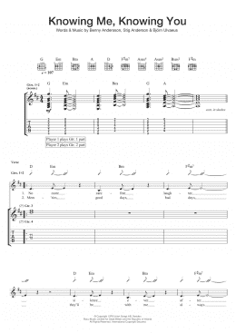 page one of Knowing Me, Knowing You (Guitar Tab)