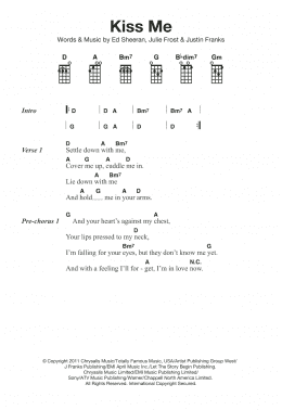 page one of Kiss Me (Ukulele)