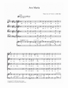 page one of Ave Maria (Choir)