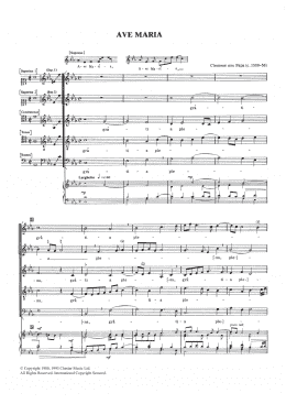 page one of Ave Maria (SATB Choir)